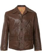 Fake Alpha Vintage 1940s Leather Jacket - Brown