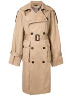 Blindness Oversized Trench Coat - Brown