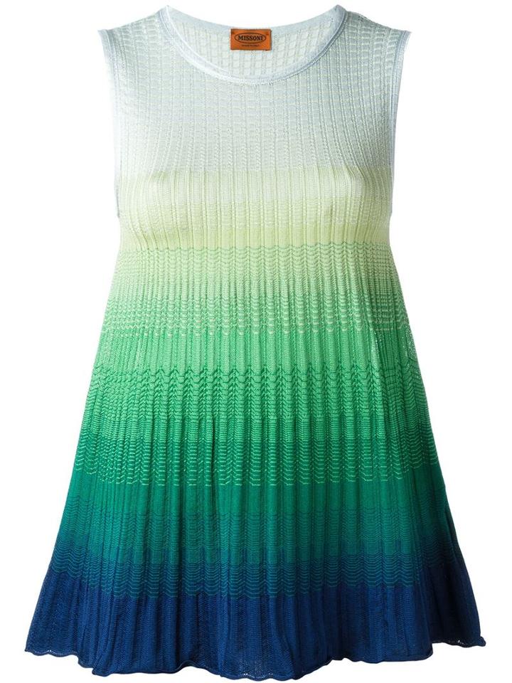 Missoni Degradé Pleated Knit Top