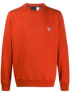 Ps Paul Smith Logo Embroidered Sweatshirt - Orange