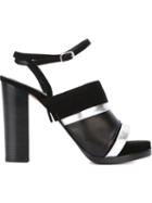 Jean-michel Cazabat Ankle Strap Sandals, Women's, Size: 37, Black, Calf Leather/suede/leather