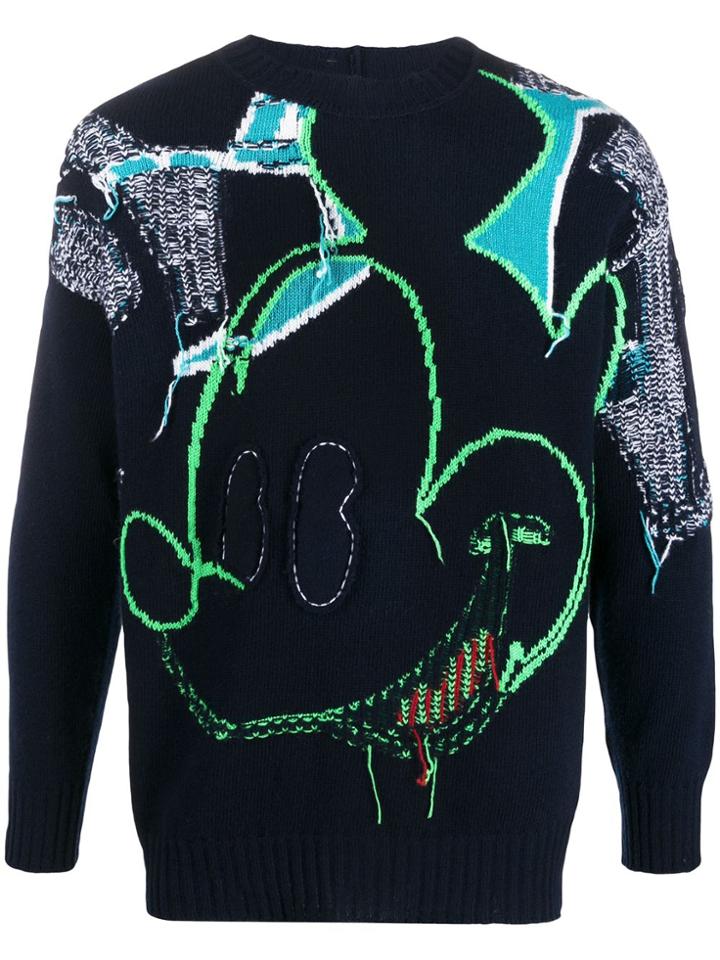 Iceberg Deconstructed Mickey Mouse Jumper - Blue