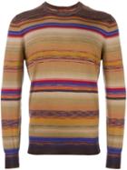 Missoni Crew Neck Pullover, Men's, Size: 46, Brown, Silk/cashmere