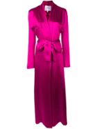 Galvan Long Belted Coat - Pink