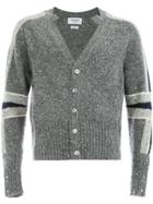 Thom Browne Panelled Sleeve Cardigan - Grey