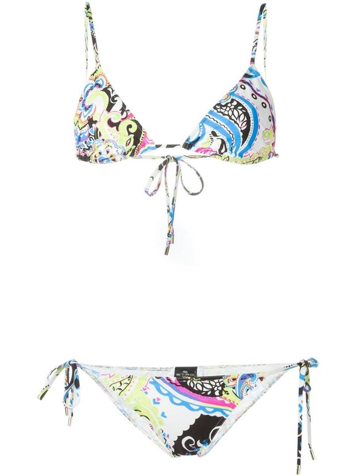 Etro Printed Triangle Bikini