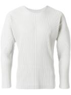 Homme Plissé Issey Miyake Ribbed Effect Jumper - Grey