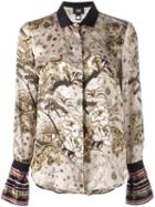 Cavalli Class 'cartone' Shirt, Women's, Size: 42, Nude/neutrals, Silk