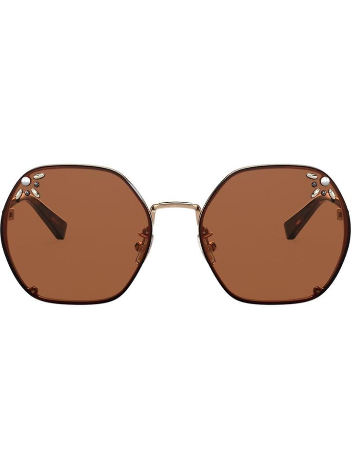 Coach Rhinestone-embellished Sunglasses - Brown