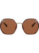 Coach Rhinestone-embellished Sunglasses - Brown