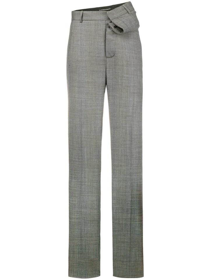 Y / Project Asymmetric Waist Trousers - Grey