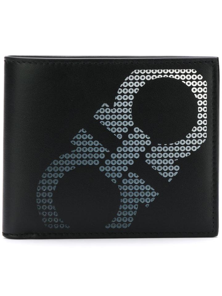 Salvatore Ferragamo Gancio Print Bi-fold Wallet - Black