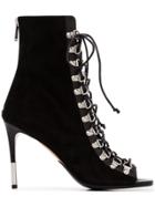 Balmain Club 95 Suede Ankle Boots - Black