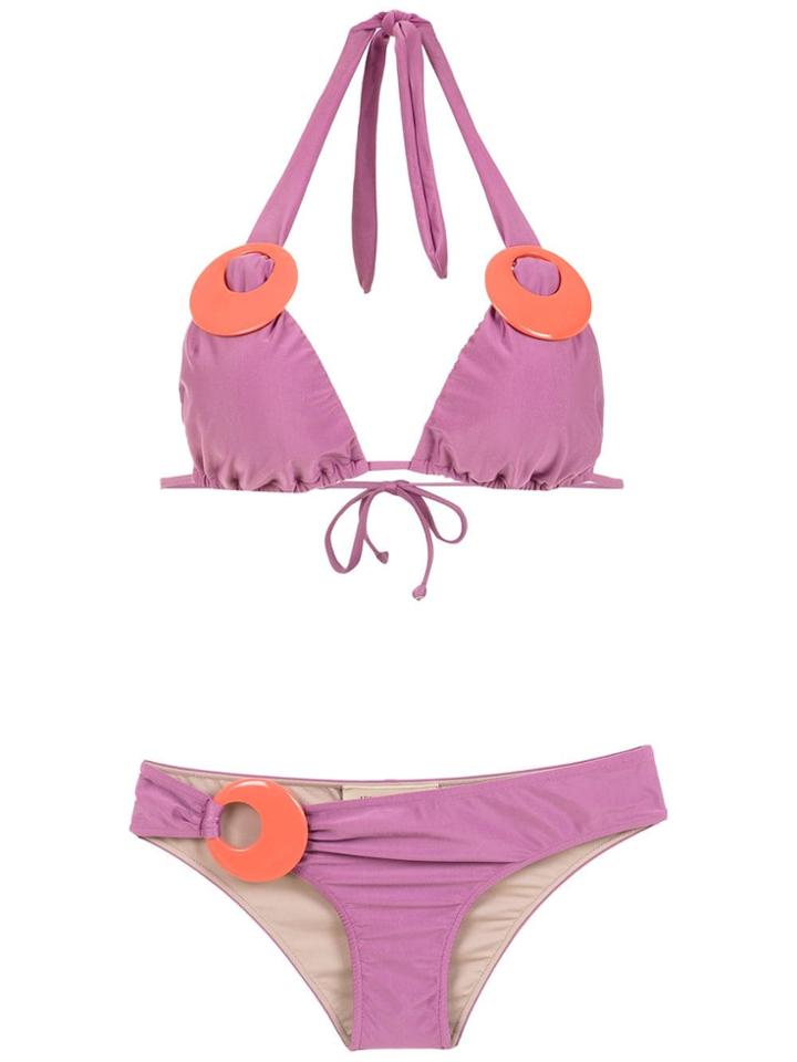 Adriana Degreas Embellished Bikini Set - Purple