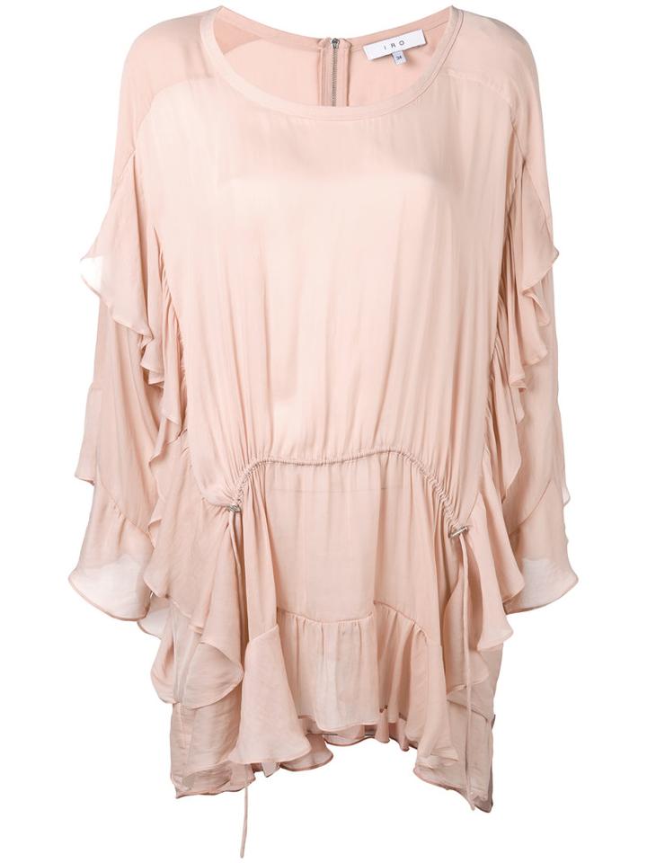 Iro Ruffled Blouse, Women's, Size: 36, Nude/neutrals, Polyester