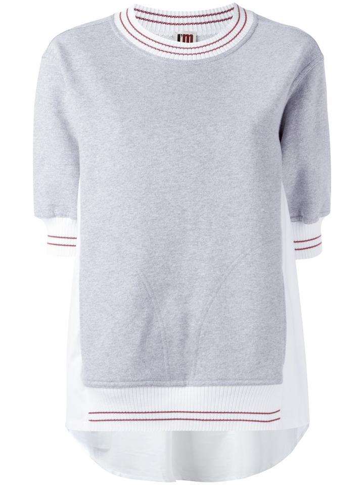 I'm Isola Marras - Two-in-one Sweatshirt - Women - Cotton/polyester - L, Women's, Grey, Cotton/polyester