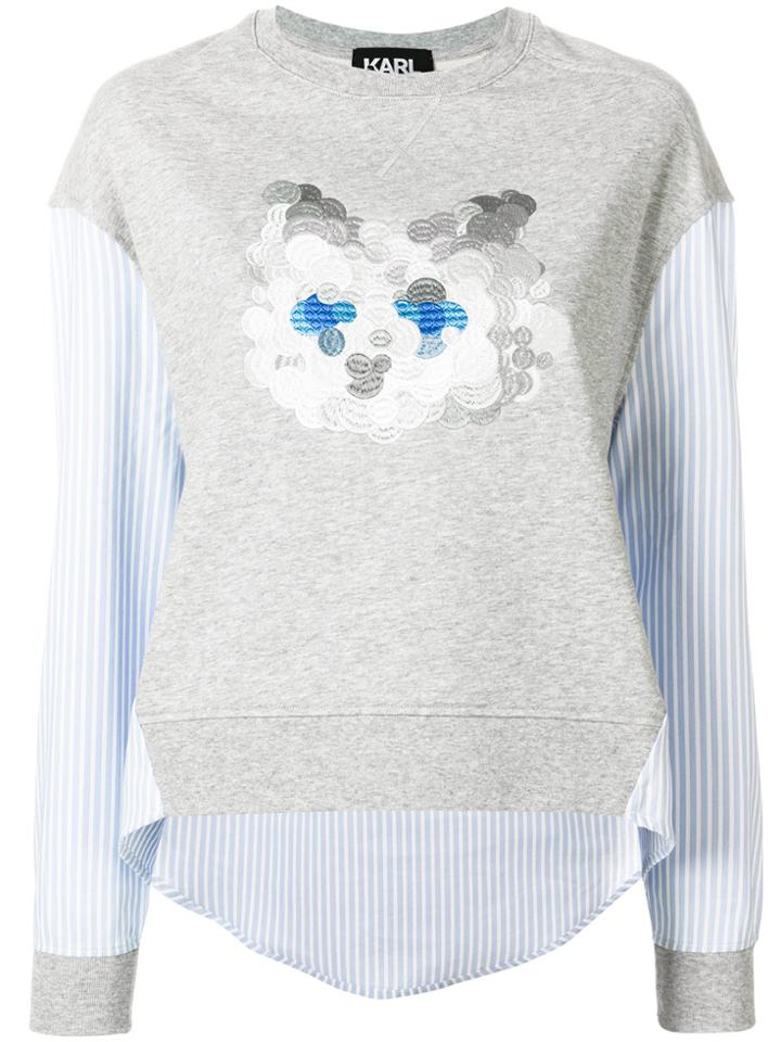 Karl Lagerfeld Choupette Panelled Sweatshirt - Grey