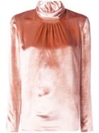 Red Valentino Gathered Roll-neck Blouse - Neutrals