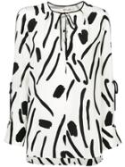 Dvf Diane Von Furstenberg Printed Tunic Blouse - Black