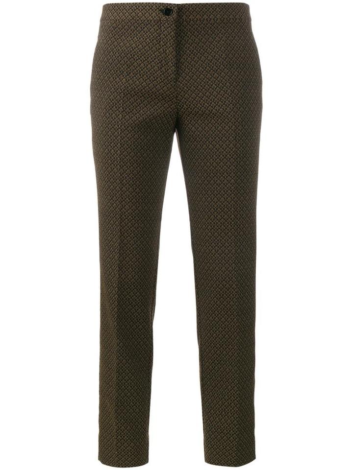 Etro Jacquard Trousers, Women's, Size: 36, Black, Polyester/cotton/spandex/elastane