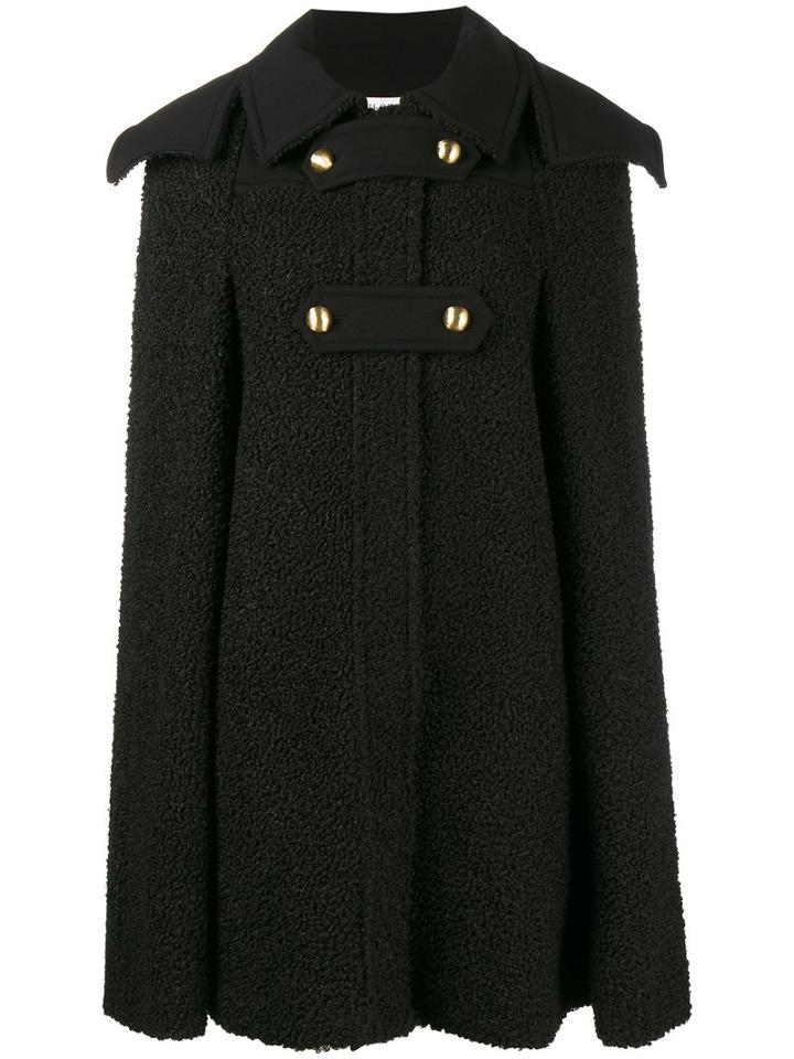 Philosophy Di Lorenzo Serafini - Textured Bouclé Cape - Women - Polyamide/polyester/spandex/elastane - 42, Black, Polyamide/polyester/spandex/elastane