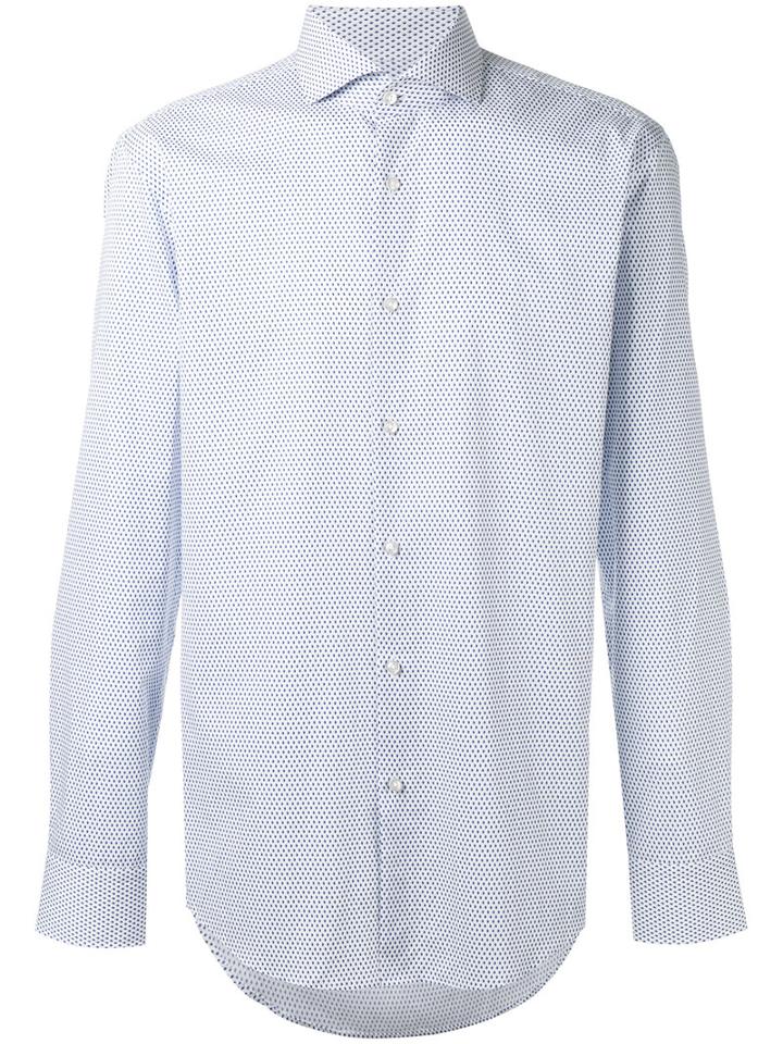 Boss Hugo Boss Micro Print Shirt, Men's, Size: 41, Blue, Cotton