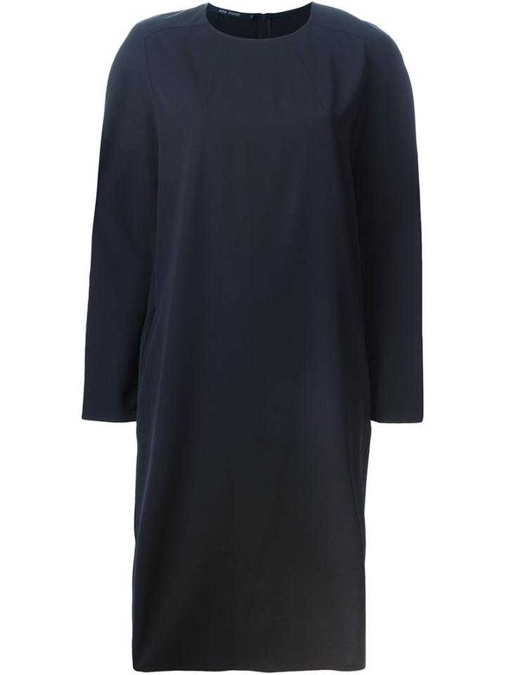 Sofie D'hoore Longsleeved Shift Dress, Women's, Size: 40, Blue, Wool