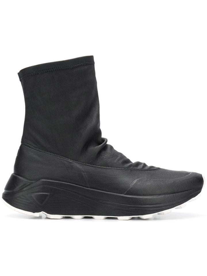 Del Carlo Slip-on Hi-top Sneakers - Black
