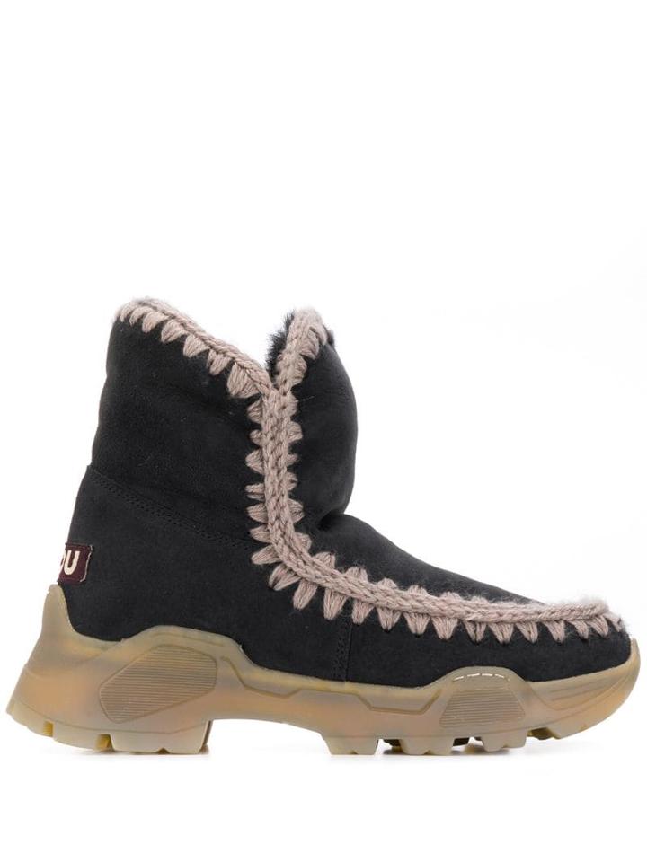 Mou Eskimo Mountain Ankle Boots - Black