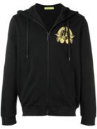 Versace Jeans Embroidered Chest Hooded Jacket - Black