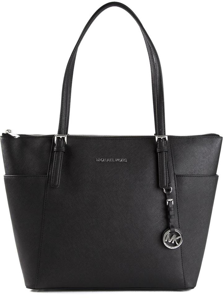 Michael Michael Kors 'jet Set' Tote, Women's, Black, Leather