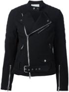 3.1 Phillip Lim Classic Biker Jacket, Women's, Size: 6, Black, Viscose/modal/cotton/spandex/elastane