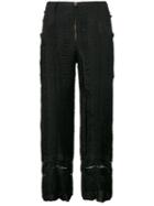 Philosophy Di Lorenzo Serafini - Ruched Cropped Trousers - Women - Viscose - 44, Black, Viscose
