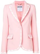 Moschino Stitch Print Fitted Blazer - Pink