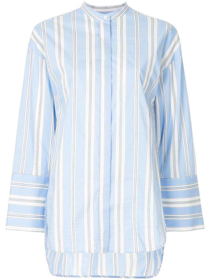 Enföld Striped Asymmetric Shirt - Blue