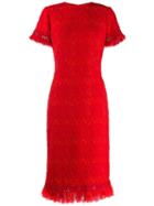 Ermanno Scervino Fringed Embroidered Dress