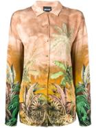 Just Cavalli Palm Trees Print Shirt - Nude & Neutrals