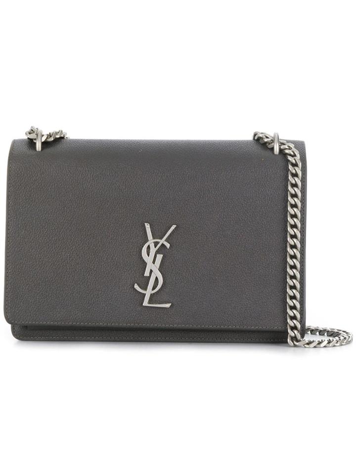 Yves Saint Laurent Vintage Foldover Shoulder Bag - Grey