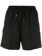 Wood Wood Drawstring Shorts, Women's, Size: 36, Black, Polyester/wool/cotton