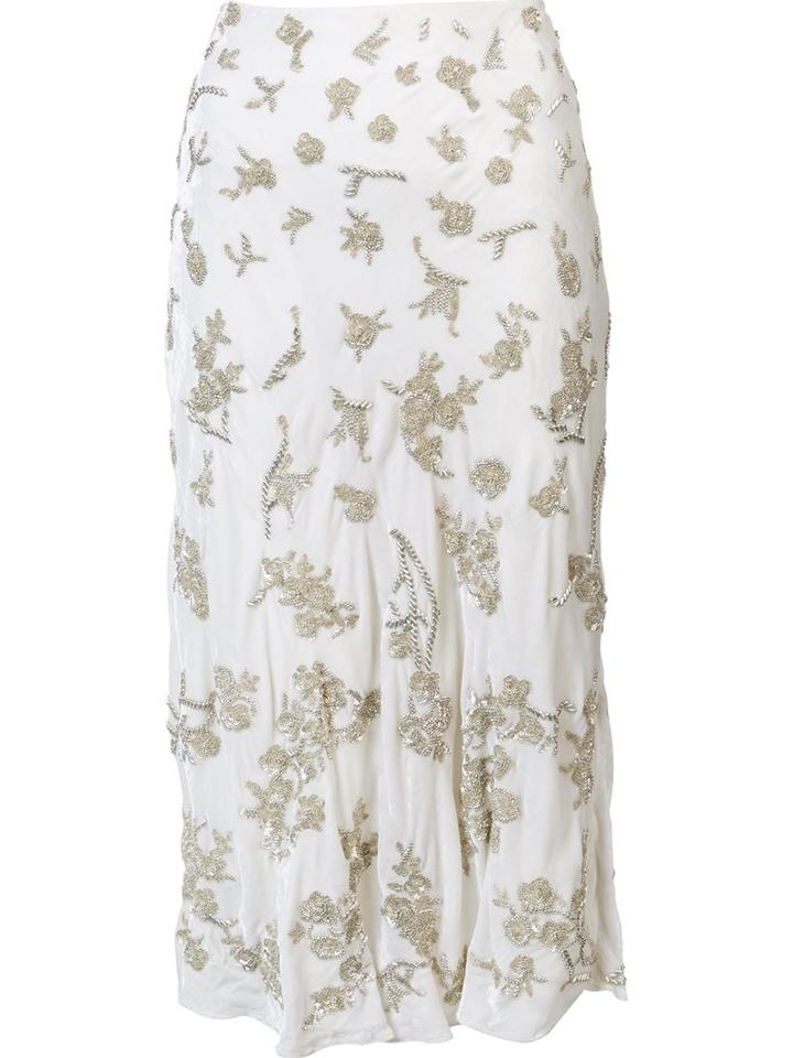 Brock Collection Embellished Straight Skirt
