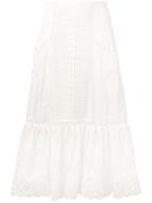 Zimmermann High Waisted Lace Skirt - White