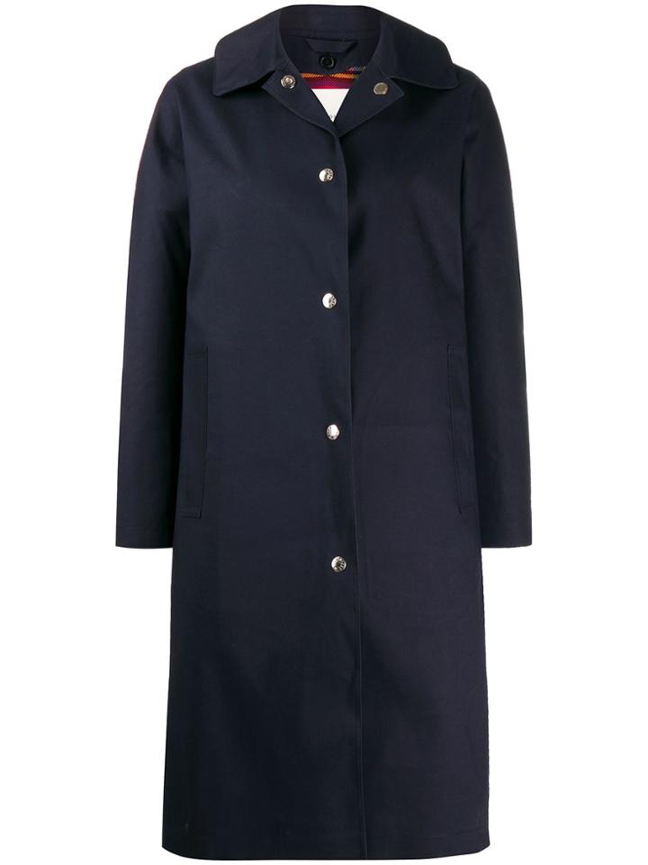 Mackintosh Fairlie Navy Bonded Cotton Coat Lr-079d - Blue