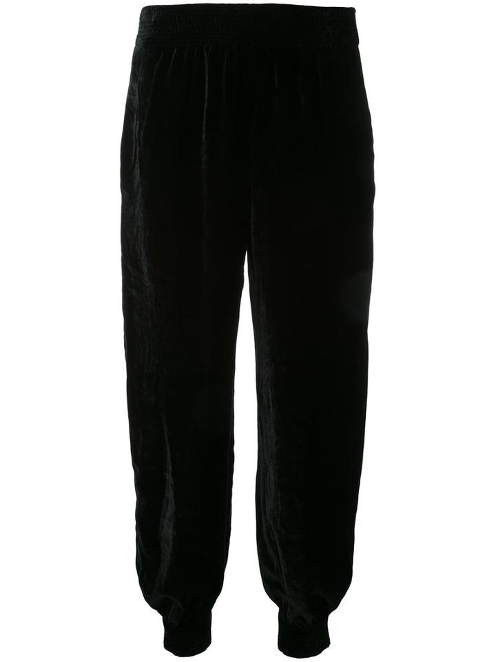 Nehera - Velvet Effect Tapered Trousers - Women - Viscose - 34, Black, Viscose