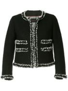 Tomorrowland Cropped Tweed Jacket - Black