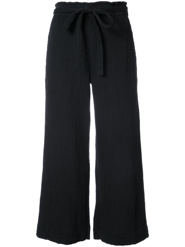 Raquel Allegra Cropped Wide-leg Trousers - Black