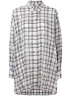 Isabel Marant Oversized Checked Button Up Shirt - Neutrals