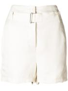 Ann Demeulemeester High-waisted Tailored Shorts - White