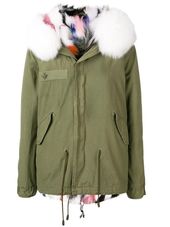 Mr & Mrs Italy Fur Trimmed Hood Parka - Green