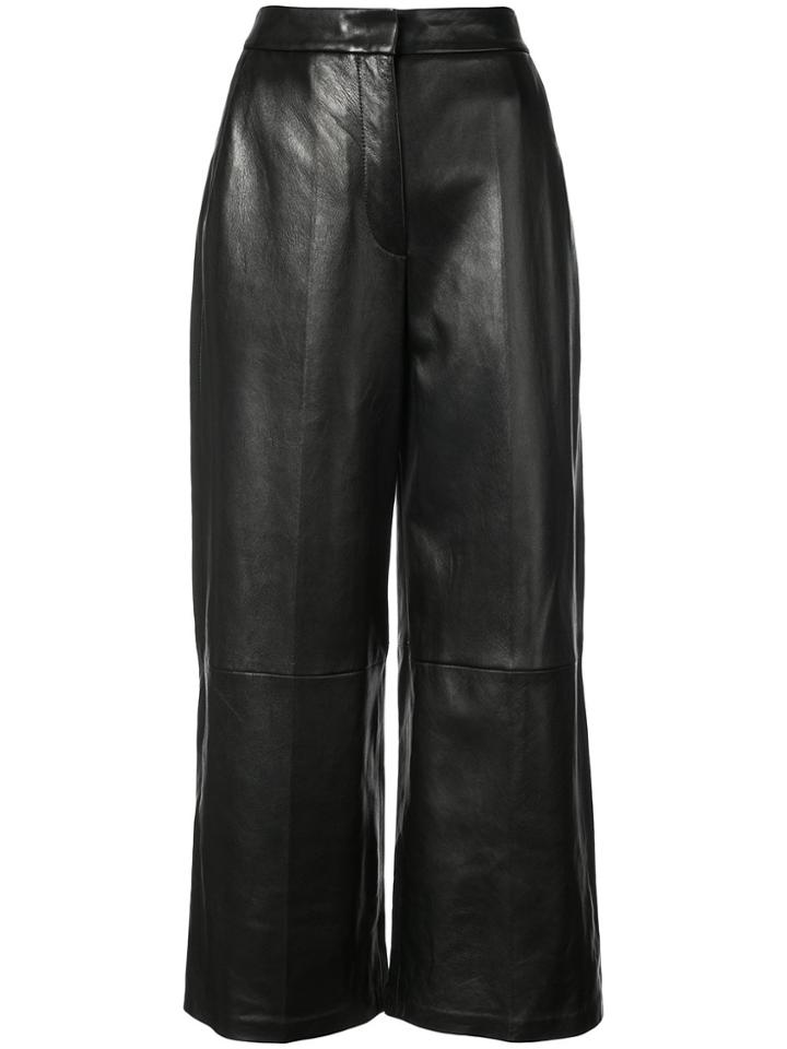 Barbara Bui Wide Leg Cropped Pants - Black
