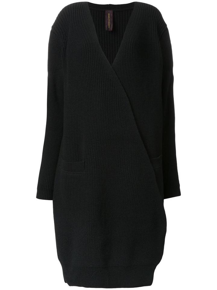 Miharayasuhiro Open Cardi-coat, Women's, Size: 38, Black, Wool